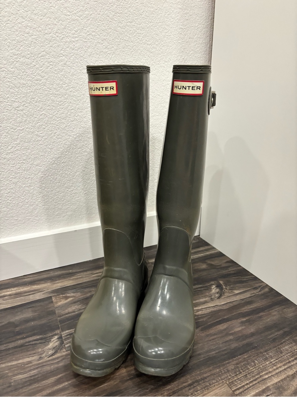 Hunter Olive Green Tall Rain Boots